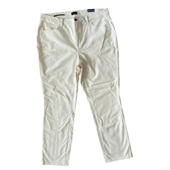 Talbots Velveteen Straight Leg super soft velvet can and gold polka dots Size 16 - Picture 6 of 12